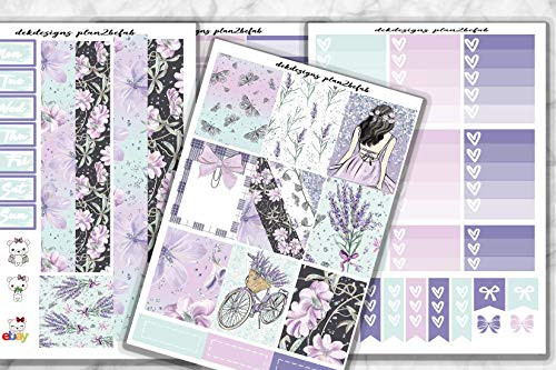 Life Planner Sticker Kit Lavender Fields over 250 stickers on premium matte