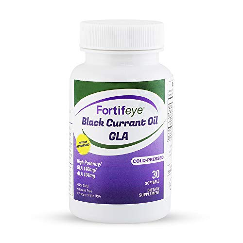 Fortifeye Vitamins Black Currant Oil GLA, Cold Pressed, Hexane-Free, High Potency Gamma Linolenic Acid Supplement - 30 Day Supply - Softgel Capsules Fortifeye Vitamins Black Currant Oil GLA, Cold Pressed, Hexane-Free, High Potency Gamma Linolenic Acid Supplement - 30 Day Supply - Softgel Capsules