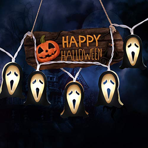 Idefair 20 LED Halloween Ghost Spider String Lights,9.84ft Battery Operated Halloween String Light for Indoor Outdoor Decor Halloween Holiday Party Decoration (Ghost Lights) Idefair 20 LED Halloween Ghost Spider String Lights,9.84ft Battery Operated Halloween String Light for Indoor Outdoor Decor Halloween Holiday Party Decoration (Ghost Lights)