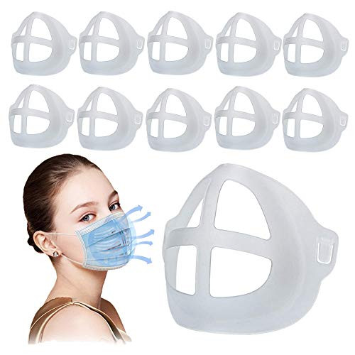 3D Face Mask Bracket Face Bracket Inner Support Frame Reusable Lipstick Protector Internal Support Holder Frame Nose Breathing smoothly Face Mask Accessories (Adult-Large)