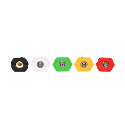 Coyardor High Pressure Washer Spray Nozzle Tips, 1/4'' Quick Connector, 4000 PSI 2.5 GPM, 5 Colors