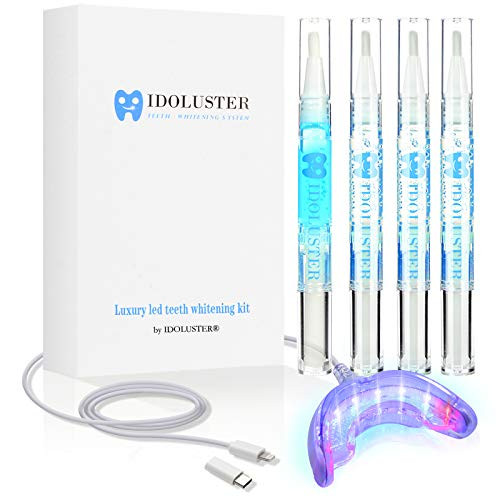 IDOLUSTER Teeth Whitening Kit with Led Light,Professional Tooth Whitener with Powerful Red and Bule Teeth Light,3 Pcs Teeth Whitening Pens,Desensitizing Pen,Teeth Whitening System for Sensitive Teeth
