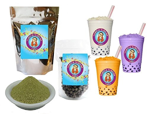 10Plus Drinks Green Tea Latte Boba Tea Kit: Tea Powder, Tapioca Pearls and Straws By Buddha Bubbles Boba 10Plus Drinks Green Tea Latte Boba Tea Kit: Tea Powder, Tapioca Pearls and Straws By Buddha Bubbles Boba