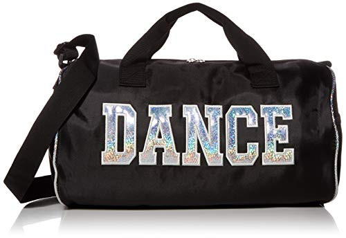 Girl's Nylon Dance Duffle Bag (Silver/Black) Girl's Nylon Dance Duffle Bag (Silver/Black)