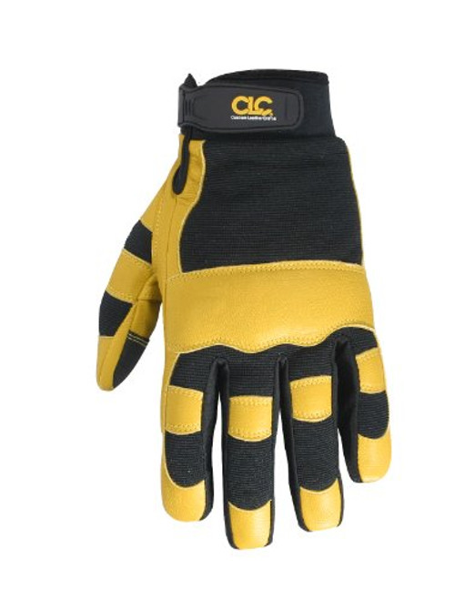 CLC Custom Leathercraft 275M Work Gloves, Top Grain Leather, Neoprene Wrist Closure, Medium