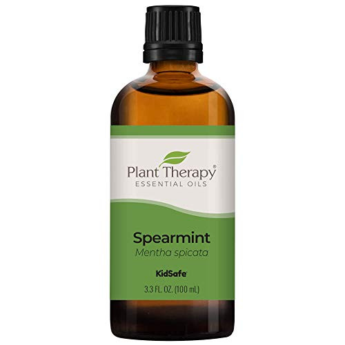 Plant Therapy Spearmint Essential Oil 100 mL (3.3 oz) 100 percent Pure, Undiluted, Therapeutic Grade Plant Therapy Spearmint Essential Oil 100 mL (3.3 oz) 100 percent Pure, Undiluted, Therapeutic Grade