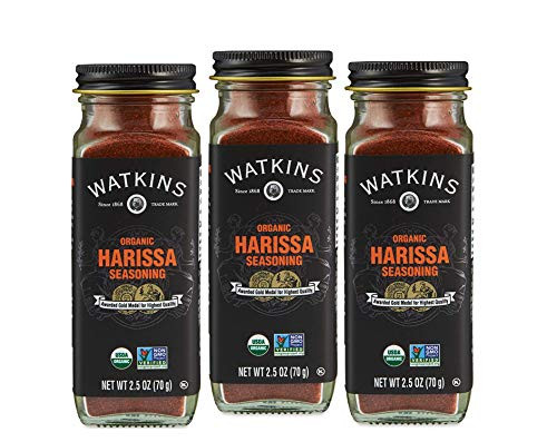 Watkins Gourmet Organic Spice Jar, Harissa, 2.5 oz. Bottle, 3-Pack