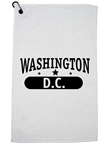 Hollywood Thread Trendy Washington, D.C. with Stars Sports Towel with Carabiner Clip
