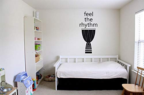 Vinyl Sticker African Drum Feel The Rhythm Sign Musical Instrument Bongo Drums Music Reggae Logo Rock Musician Restaurant Bar Club Mural Decal Wall Art Decor SA2760 Vinyl Sticker African Drum Feel The Rhythm Sign Musical Instrument Bongo Drums Music Reggae Logo Rock Musician Restaurant Bar Club Mural Decal Wall Art Decor SA2760