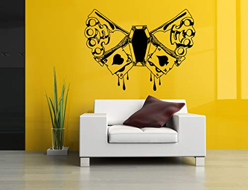 Cards Poker Brass Knuckles Gangster Wall Vinyl Sticker Car Mural Decal Art Decor LP5406 Cards Poker Brass Knuckles Gangster Wall Vinyl Sticker Car Mural Decal Art Decor LP5406