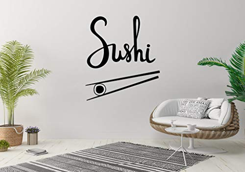 Wall Vinyl Sticker Sushi Restaurant Food Bar Logo Emblem Sign Mural Decal Art Decor LP1106 Wall Vinyl Sticker Sushi Restaurant Food Bar Logo Emblem Sign Mural Decal Art Decor LP1106