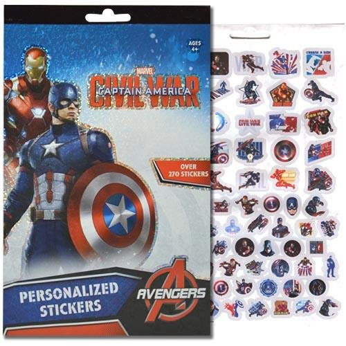 Avengers Captain America Sticker Book with Over 270 Captain America Civil War Stickers