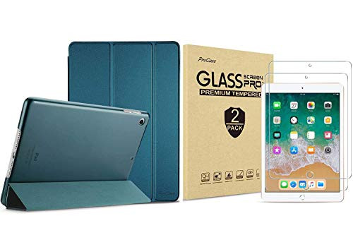 ProCase iPad Air 1st 2013 Teal Slim Hard Shell Case Bundle with 2 Pack iPad 9.7 2018 and 2017 / iPad Pro 9.7 / iPad Air 2 / iPad Air Tempered Glass Screen Protectors ProCase iPad Air 1st 2013 Teal Slim Hard Shell Case Bundle with 2 Pack iPad 9.7 2018 and 2017 / iPad Pro 9.7 / iPad Air 2 / iPad Air Tempered Glass Screen Protectors