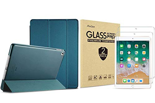 ProCase iPad Air 2nd 2014 Teal Slim Hard Shell Case Bundle with 2 Pack iPad 9.7 2018 and 2017 / iPad Pro 9.7 / iPad Air 2 / iPad Air Tempered Glass Screen Protectors ProCase iPad Air 2nd 2014 Teal Slim Hard Shell Case Bundle with 2 Pack iPad 9.7 2018 and 2017 / iPad Pro 9.7 / iPad Air 2 / iPad Air Tempered Glass Screen Protectors