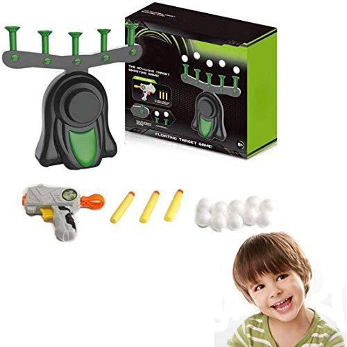 Shot Floating Target Game, Electronic Floating Target Practice Toys, Foam Dart Gun with 3 Foam Darts Blasters  and  10 Soft Floating Balls, Space Guns Toys for Adults and Kids (A)