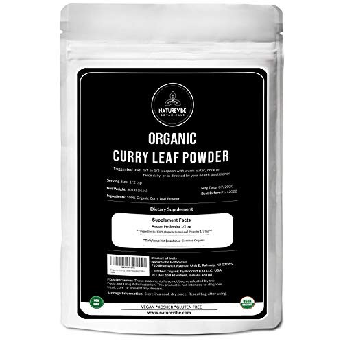 Naturevibe Botanicals Curry Leaf Powder, 5lbs - Gluten-Free  and  Non-GMO - Organic Murraya koenigii (80 ounces)