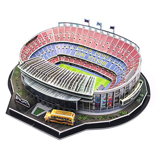 Barcelona Camp NOU Stadium 3D Puzzle Model Building Kits Christmas Birthday Thanksgiving Day Gift for Adults  and  Kids Age 3Plus