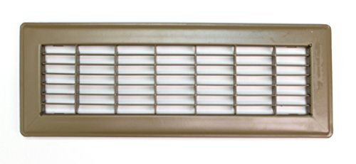 4" X 18" Floor Grille - Fixed Blades Return Air Grill - Brown -Outer Dimensions: 5.75 X 19.75-