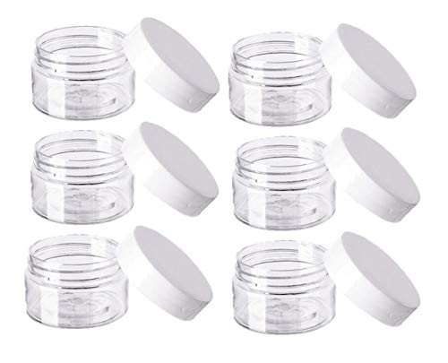 6PCS 120ml/4Oz Plastic Empty Cream Bottle Jars with White Plastic Caps Refillable Cosmetic Lotion Body Cream Containers Cases Storage Ointments Bottle Food Bottle