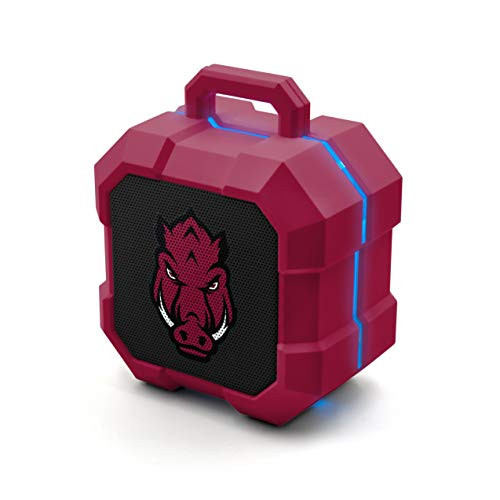 NCAA Arkansas Razorbacks Shockbox LED Wireless Bluetooth Speaker, Team Color