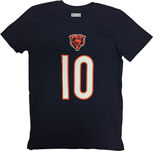 NFL Team Apparel Chicago Bears Adult Men's Mitch Trubisky  10 Player Name and Number Crew Neck Jersey T-Shirt Medium