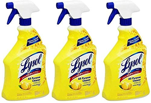 Lysol All Purpose Cleaner Spray, Lemon (22 Fl. OZ, Pack of 3)