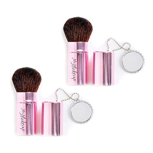 2-Pack Ms. Makeup Get Your Glow On Retractable Kabuki Brush 2-Pack Ms. Makeup Get Your Glow On Retractable Kabuki Brush