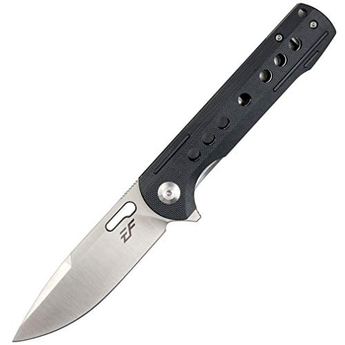 Eafengrow EF910 Pocket Knife,D2 Steel Blade Carbon Fiber G10 Handle with Pocket Clip, Liner Lock EDC Pocket Knife Tactical Tool Knives for Camping Outdoor Survival (Black)