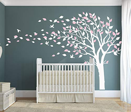 LUCKKYY Tree Blowing in The Wind Tree Wall Decals Wall Sticker Vinyl Art Kids Rooms Teen Girls Boys Wallpaper Murals Sticker Wall Stickers Nursery Decor Nursery Decals (PinkPlusWhite) LUCKKYY Tree Blowing in The Wind Tree Wall Decals Wall Sticker Vinyl Art Kids Rooms Teen Girls Boys Wallpaper Murals Sticker Wall Stickers Nursery Decor Nursery Decals (PinkPlusWhite)