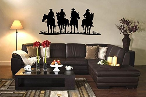 Cowboys on Horses Vinyl Wall Decal Sticker Graphic