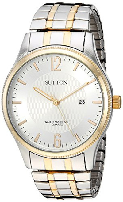 Sutton by Armitron Men's SU/5007SVTT Date Function Two-Tone Expansion Band Watch