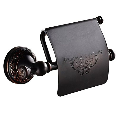 Antique Brass Oil-rubbed Bronze Toilet Paper Holder Carved Brushed Tissue Holder Wall-Mounted Bathroom Accessories