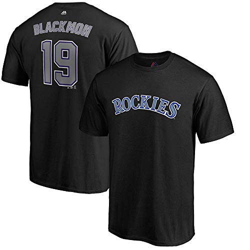 Outerstuff MLB Youth Performance Team Color Player Name and Number Jersey T-Shirt (X-Large 18/20, Charlie Blackmon Colorado Rockies)
