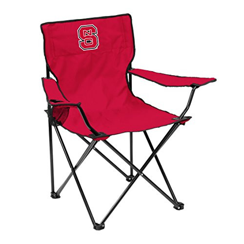 Logo Brands NCAA North Carolina State Wolfpack Unisex Adult Quad Chair with Single Cup Holder, Red, One Size