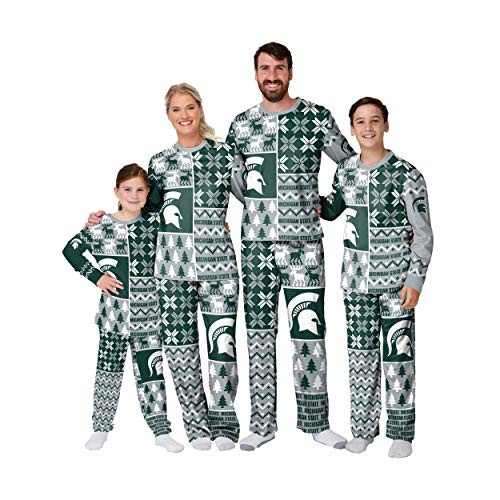 FOCO Michigan State Spartans NCAA Busy Block Dog Sweater - L, NCAA-BUSYBLOCK-Pajama