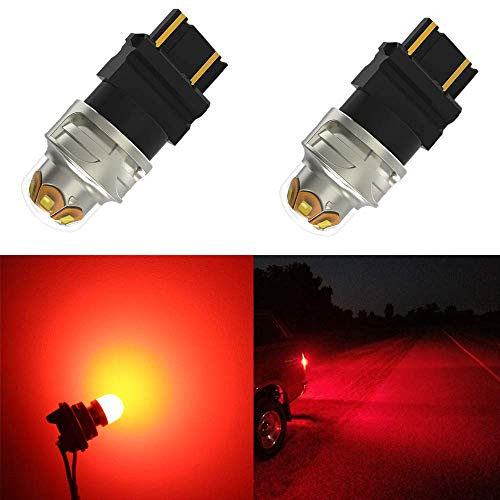 Alla Lighting 3000lm W2.5x16q D.F. Wedge Base T25 3156 3157 LED Lights Bulbs Turn Signal, Brake Tail Stop Lights 3047 3057 4057 3357