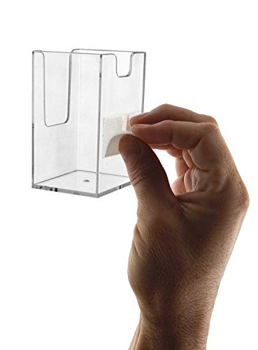 Marketing Holders Vertical Business Card Holder Wall Mount Clear Lot of 10 with Velcro