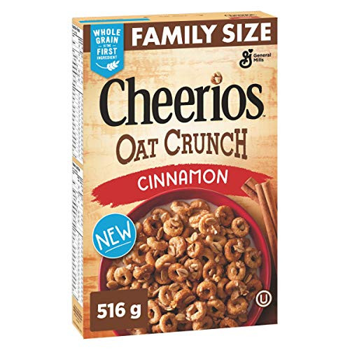 Cheerios Oat Crunch Cinnamon Cereal, 516g/18.2 oz., -Imported from Canada-