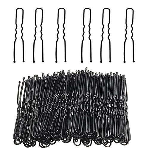 Codall U Shaped Hair Pins? Codall 160 pcs of Bun Hair Pins for Women Girls with Storage Box?Wedding Bridal Black Metal Hair Pins(6cm/2.4Inches)