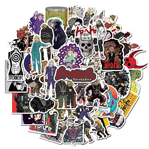 Pkiooi Naruto Stickers Set, Dorohedoro Inuyasha Stickers, for Water Bottles/Luggage/Bike/Skateboard/Pad/Laptop(50 pcs Dorohedoro)
