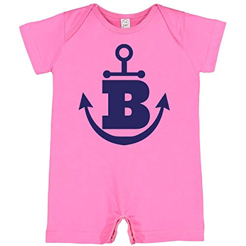 inktastic Letter B Nautical Monogram Infant Romper 18 Months Raspberry 1faac