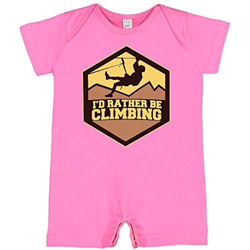 inktastic I'd Rather Be Climbing Infant Romper 12 Months Raspberry 2ad81