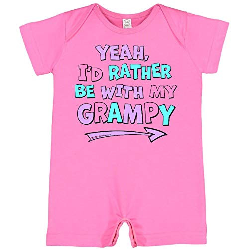 inktastic Yeah I'd Rather Be with My Infant Romper 6 Months Raspberry 372d4