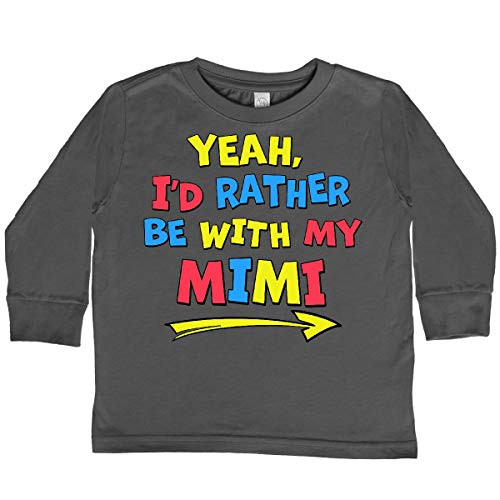 inktastic Yeah I'd Rather Be with Toddler Long Sleeve T-Shirt 3T Charcoal 372df