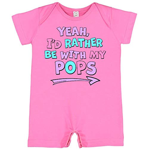 inktastic Yeah I'd Rather Be with My Infant Romper 18 Months Raspberry 372e6