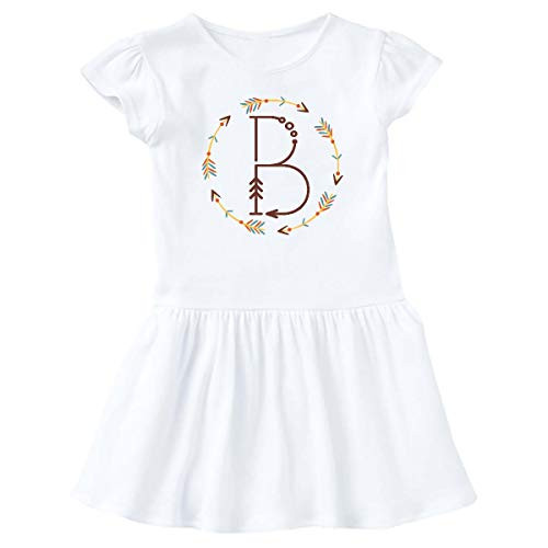 inktastic B Monogram Letter Tribal Wreath Infant Dress 18 Months White 39625