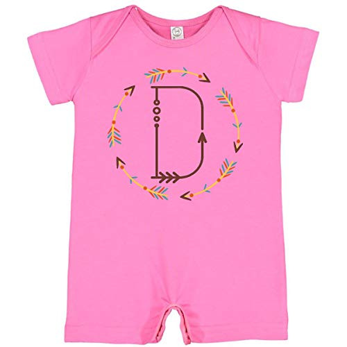 inktastic D Monogram Letter Tribal Infant Romper 12 Months Raspberry 39627