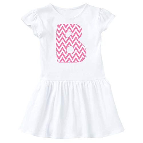 inktastic Cute Pink Chevron Initial B Infant Dress 24 Months White 3cb66