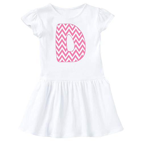 inktastic Cute Pink Chevron Initial D Infant Dress 6 Months White 3cb68