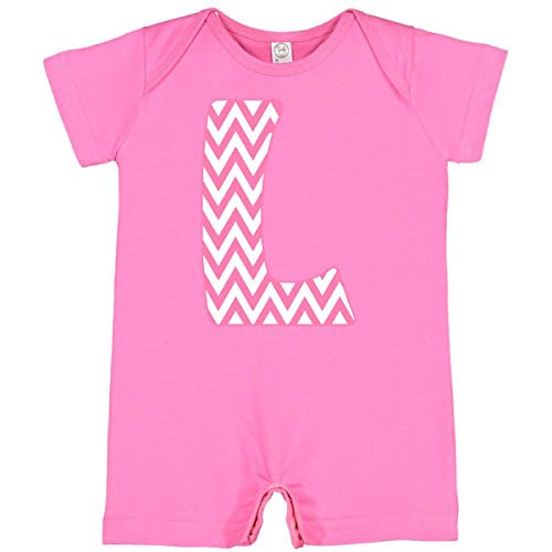 inktastic Cute Pink Chevron Initial L Infant Romper Newborn Raspberry 3cb70